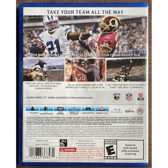 Madden NFL 17 (Sony PlayStation 4, 2016) - No manual - Picture 2 of 4